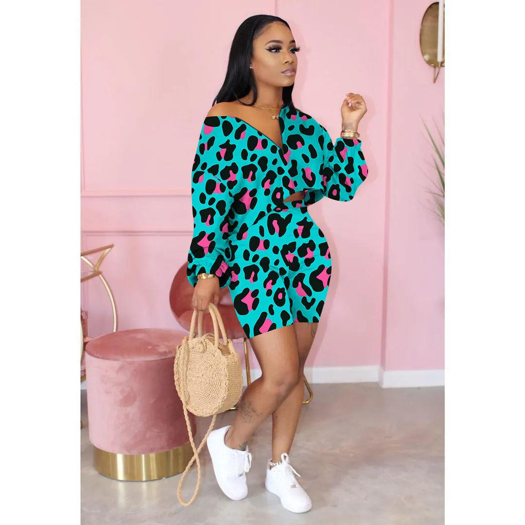 Women Two Piece Summer Tracksuits Cute Panda