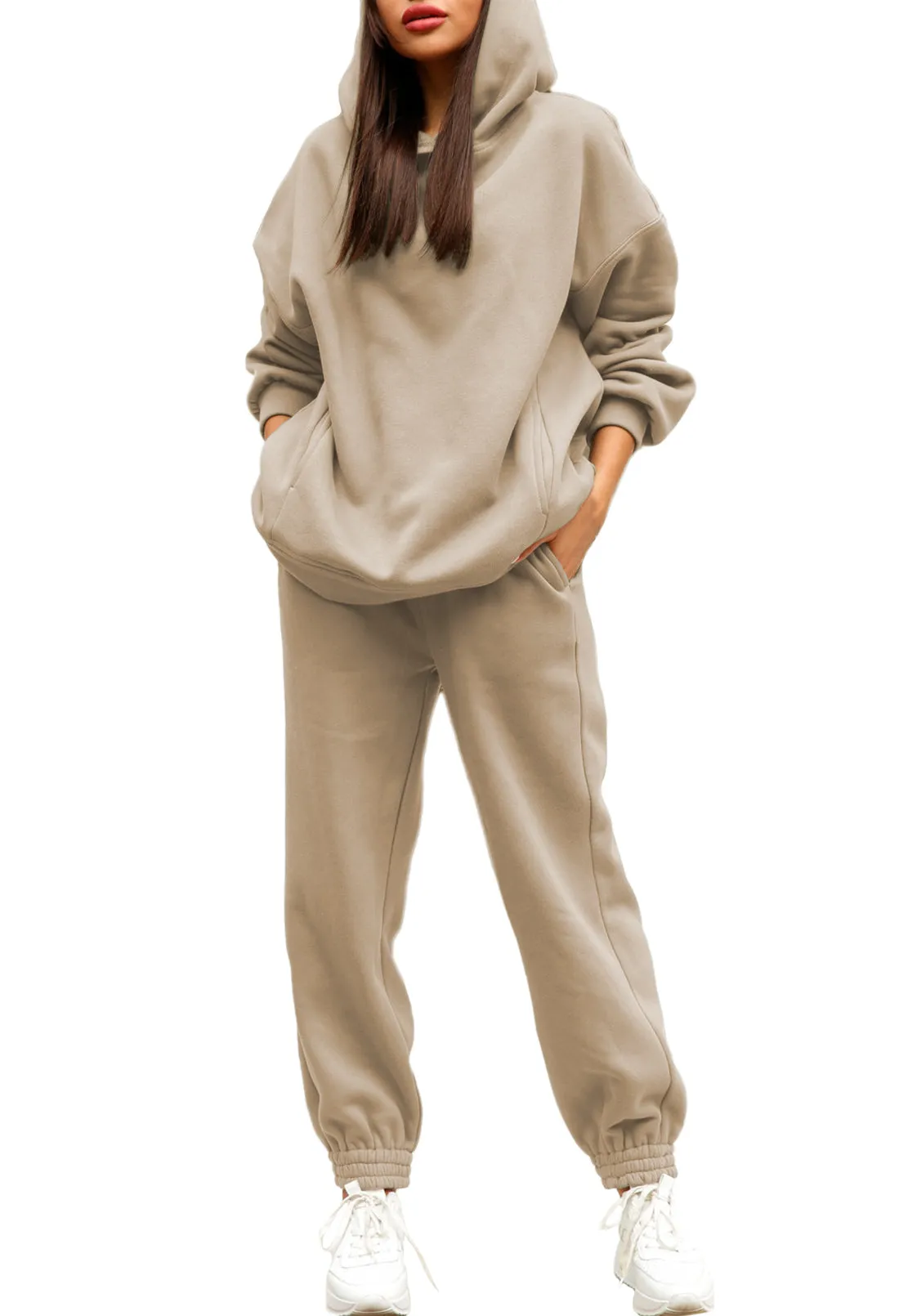 Women's 2 Piece Sweatsuits Outfits Oversized Hoodie Jogger Sweatpants