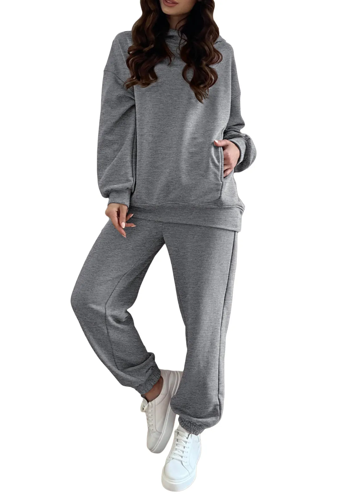 Women's 2 Piece Sweatsuits Outfits Oversized Hoodie Jogger Sweatpants