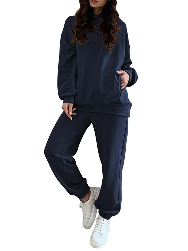 Women's 2 Piece Sweatsuits Outfits Oversized Hoodie Jogger Sweatpants