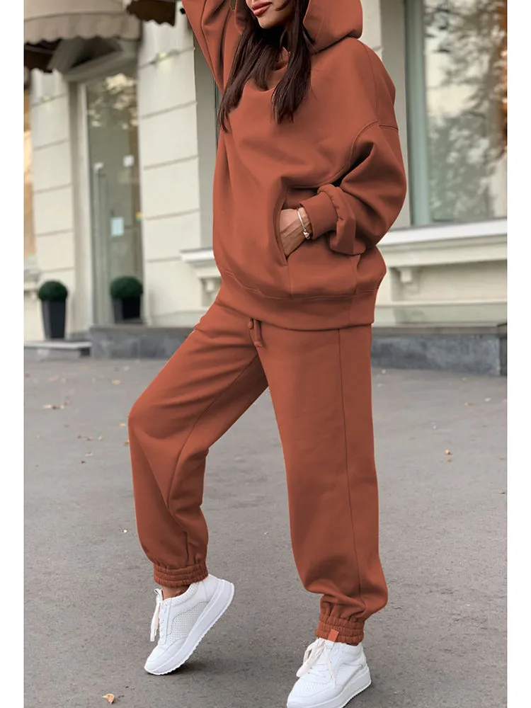 Women's 2 Piece Sweatsuits Outfits Oversized Hoodie Jogger Sweatpants