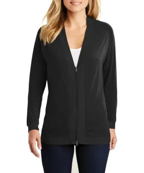 Women's Zip-Up Long Sleeve Concept Bomber Cardigan