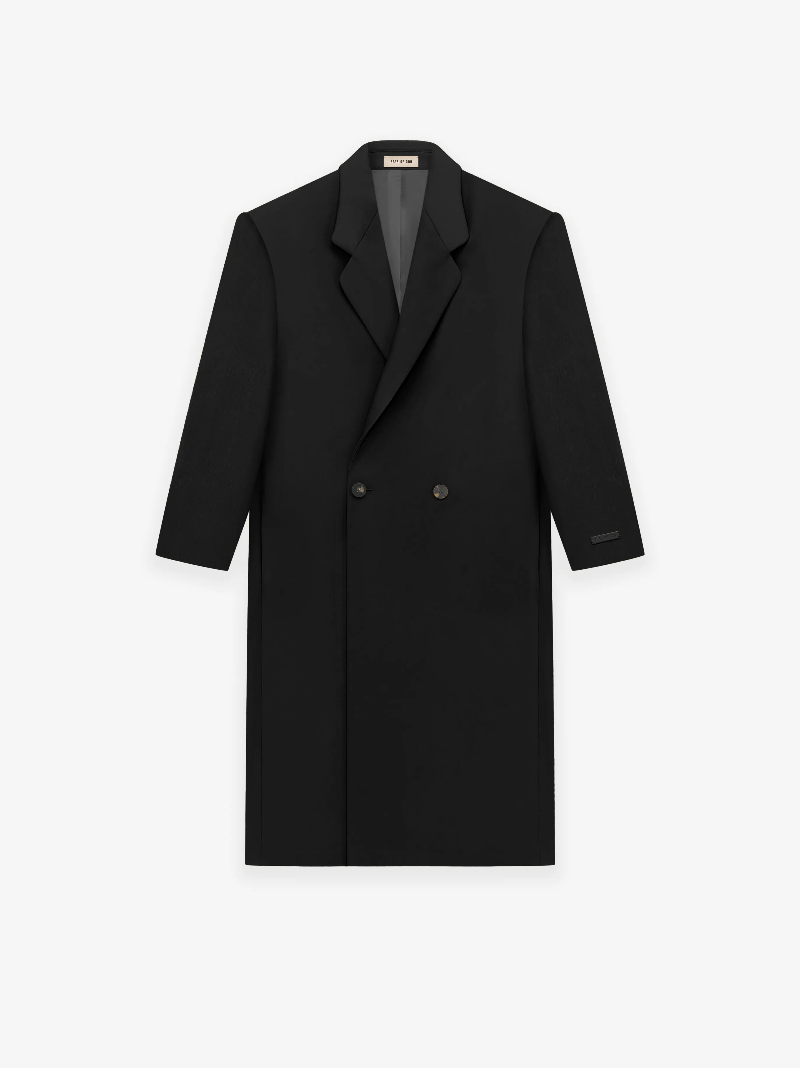 Wool Gabardine Double Breasted Overcoat