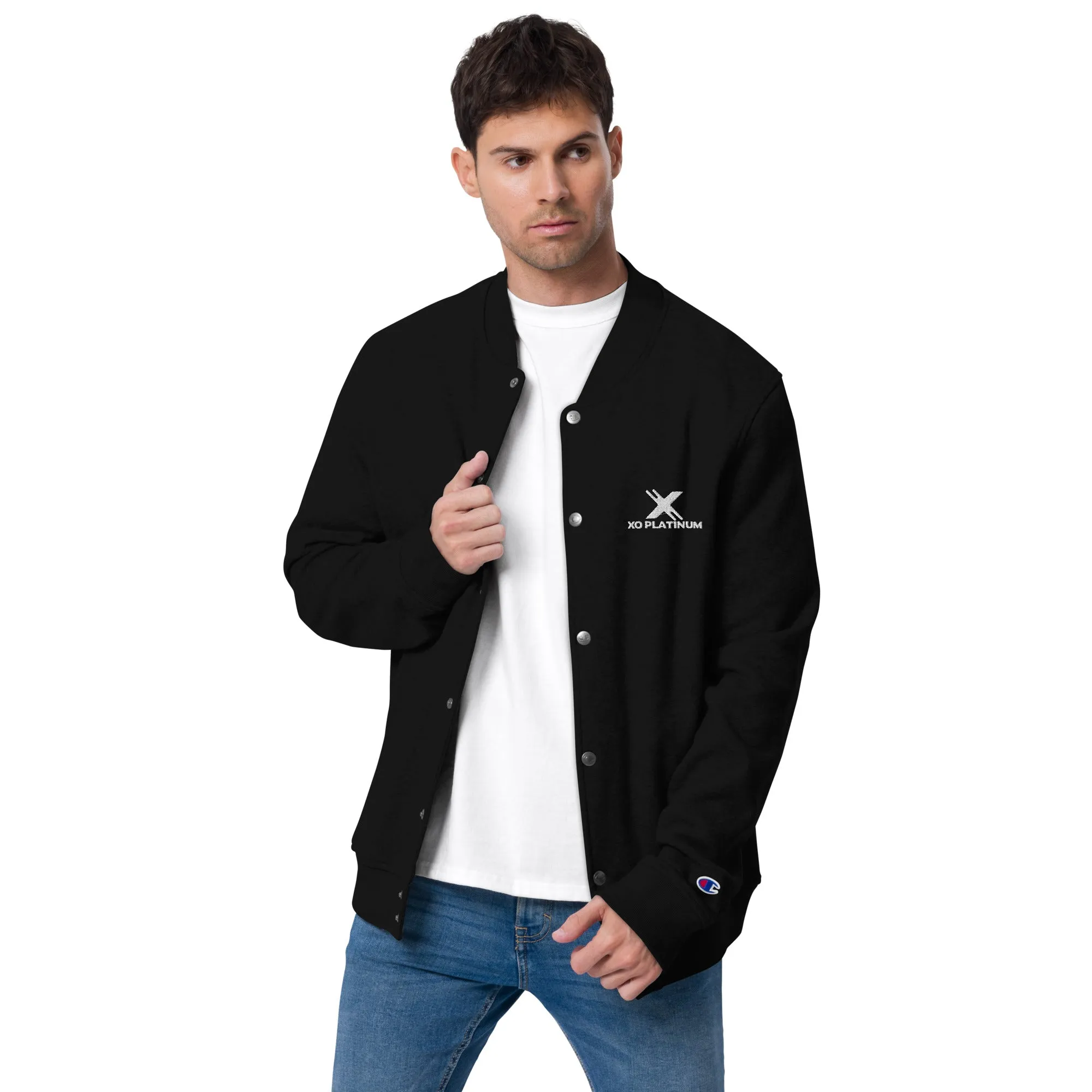 XO Platinum Embroidered Champion Bomber Jacket