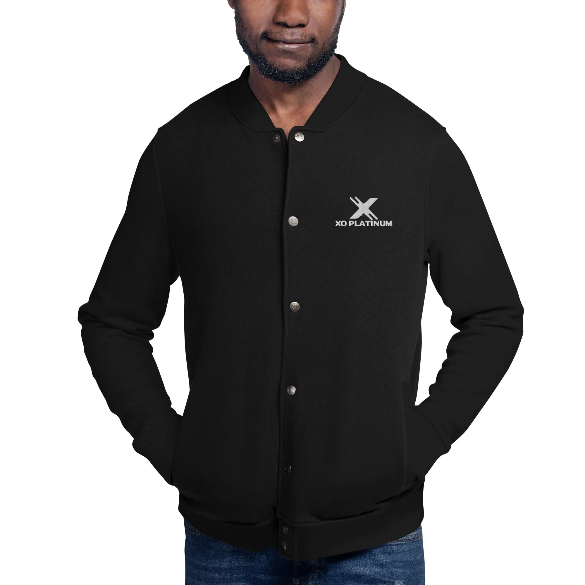 XO Platinum Embroidered Champion Bomber Jacket