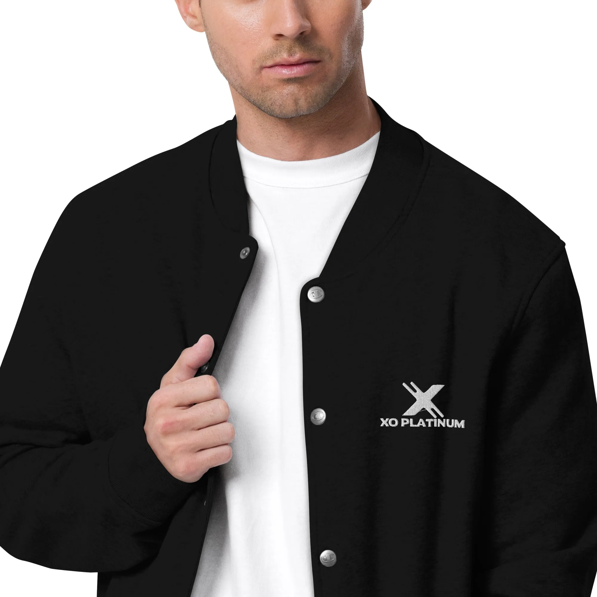 XO Platinum Embroidered Champion Bomber Jacket