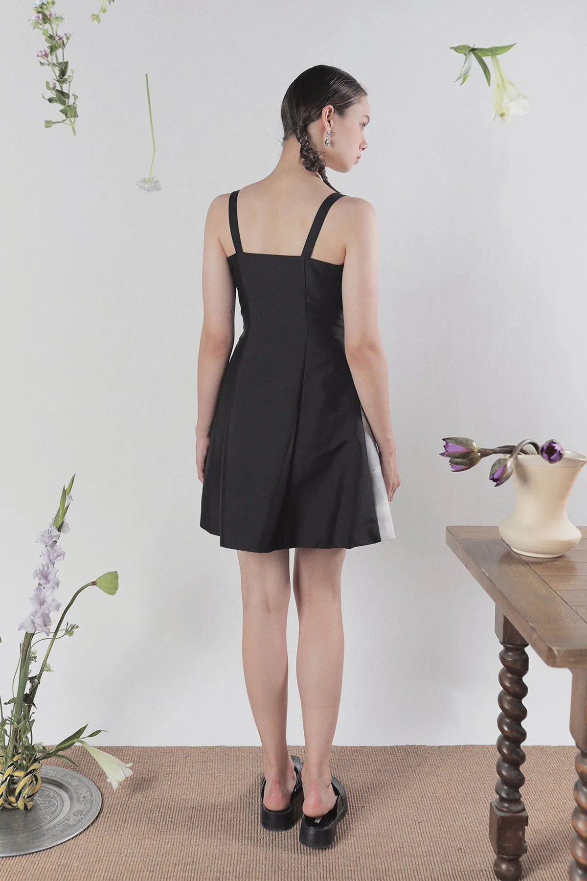 XUNRUO | Bird Patchwork Slip Mini Dress