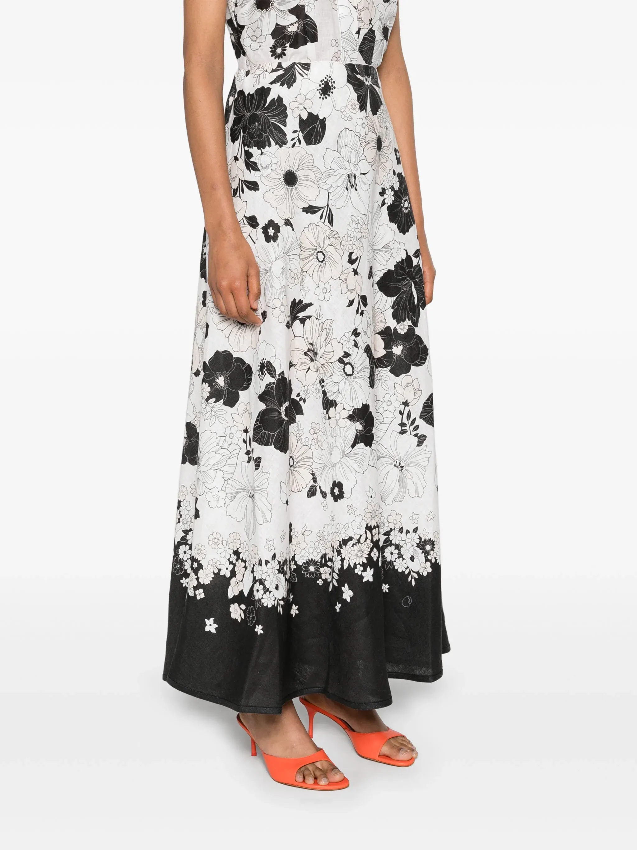 ZIMMERMANN POP FLORAL-PRINT MIDI SKIRT