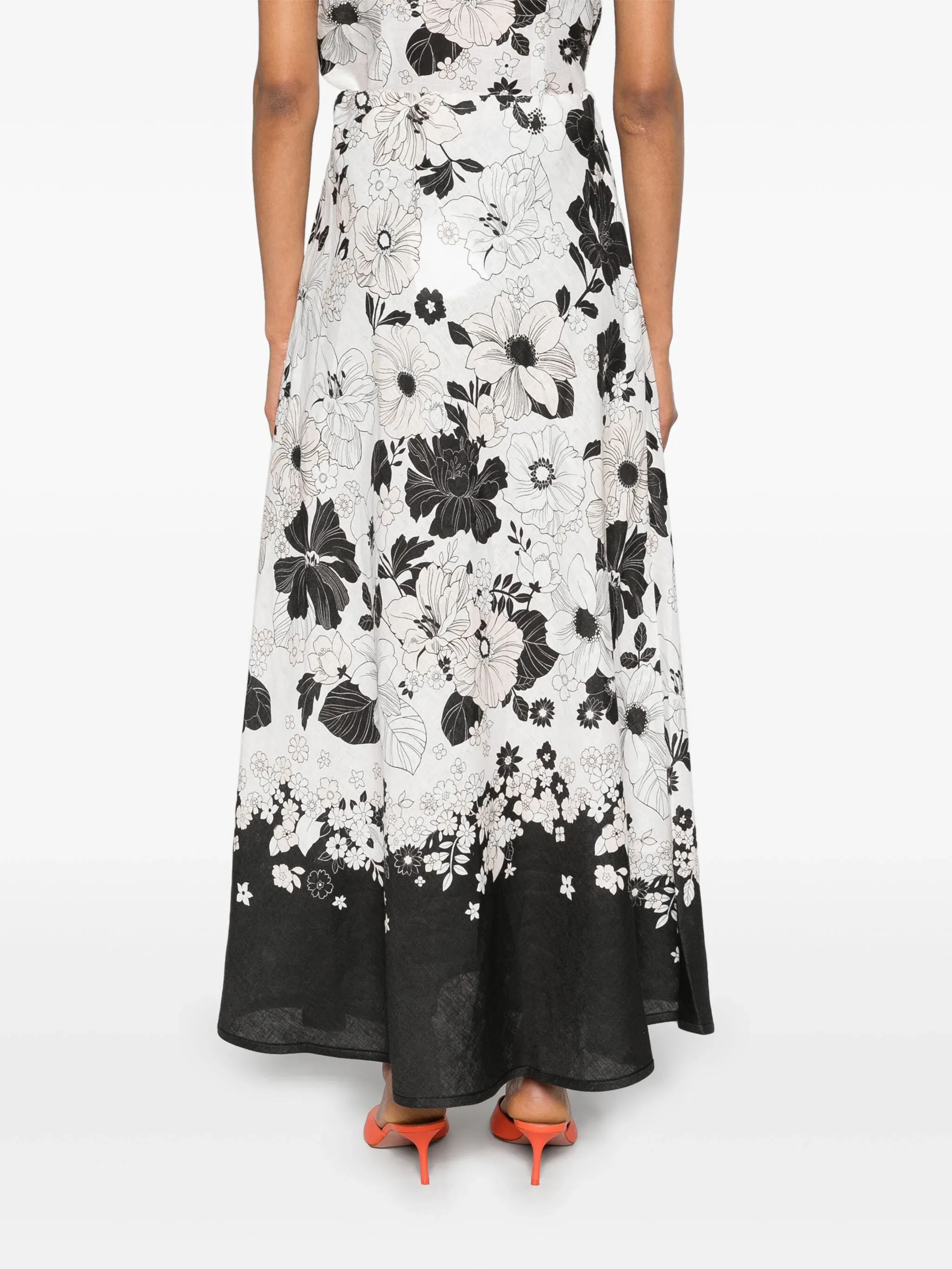 ZIMMERMANN POP FLORAL-PRINT MIDI SKIRT